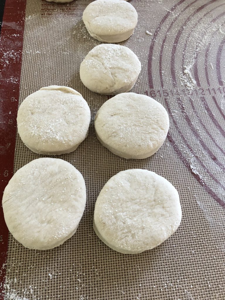 uncooked english muffins